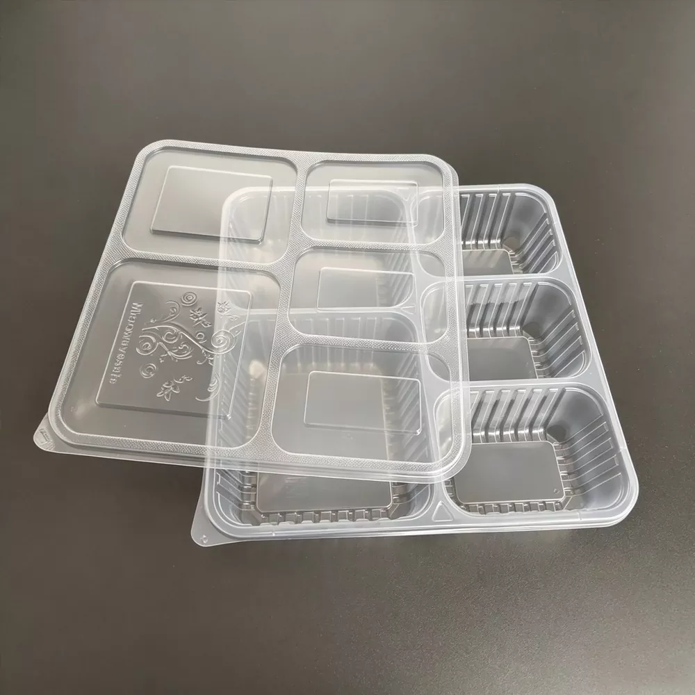 Kotak Makan Tengah Hari Plastik Boleh Digunakan Semula dengan Petak